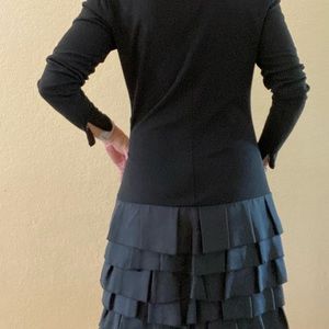 WWorth Black Dress with Ruffle Bottom